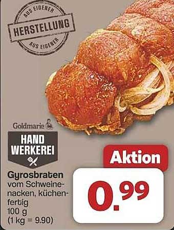 Gyrosbraten vom Schweinenacken, küchenfertig