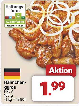 Hähnchengyros Hkl. A – Genuss für Feinschmecker