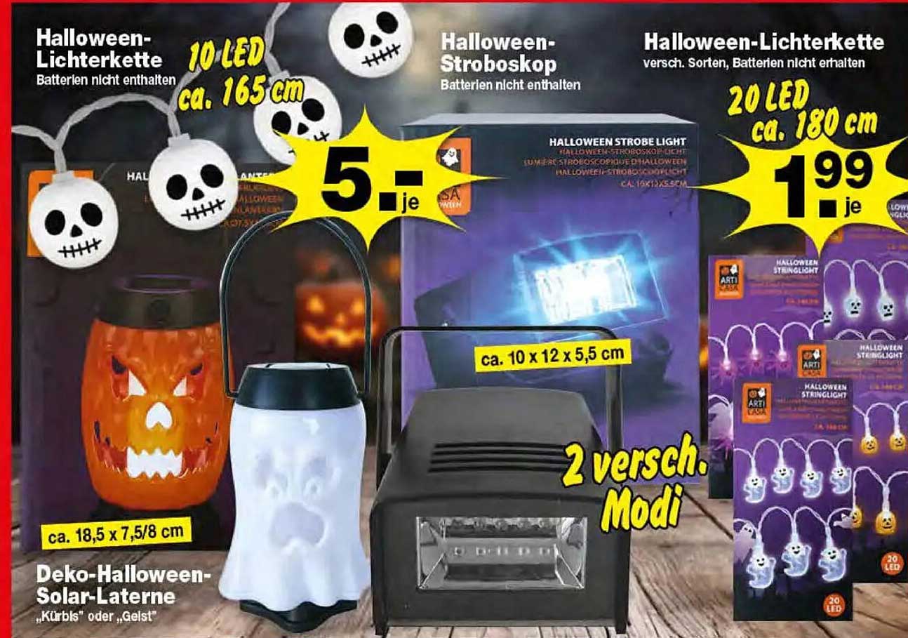 Halloween-Lichterkette und Halloween-Stroboskop – Festliche Beleuchtung für die Gruselsaison