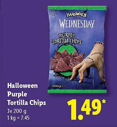 Halloween Purple Tortilla Chips