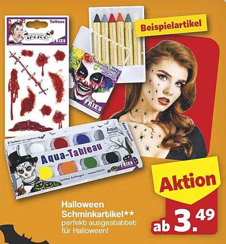 Halloween Schminkartikel** perfekt ausgestattet für Halloween!