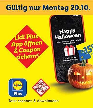 Happy Halloween – Halloween-Überraschung in der Lidl Plus App