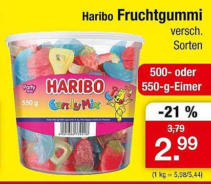 Haribo Fruchtgummi 550 g Eimer, verschiedene Sorten