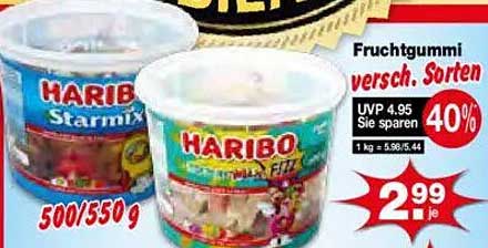 HARIBO Fruchtgummi verschiedene Sorten 500/550 g