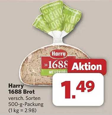 Harry 1688 Brot versch. Sorten 500-g-Packung