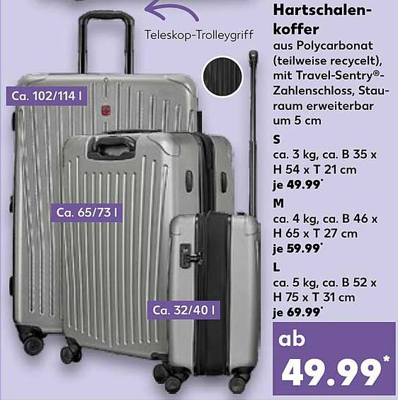 Hartschalenkoffer aus Polycarbonat – ab 49,99 €