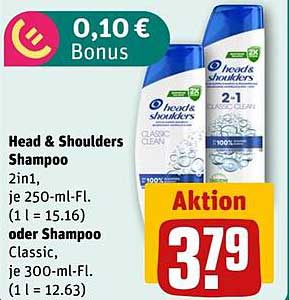 Head & Shoulders Shampoo 2in1 oder Shampoo Classic