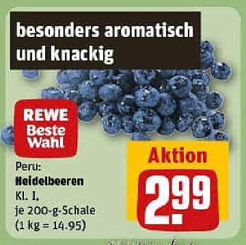 Heidelbeeren Kl. I - besonders aromatisch und knackig
