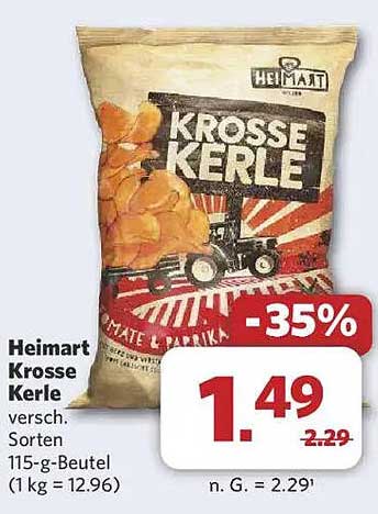 Heimart Krosse Kerle - Knusprige Chips in verschiedenen Sorten
