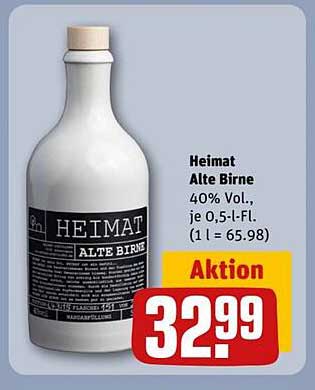 Heimat Alte Birne 40% Vol., je 0,5 l-Fl.