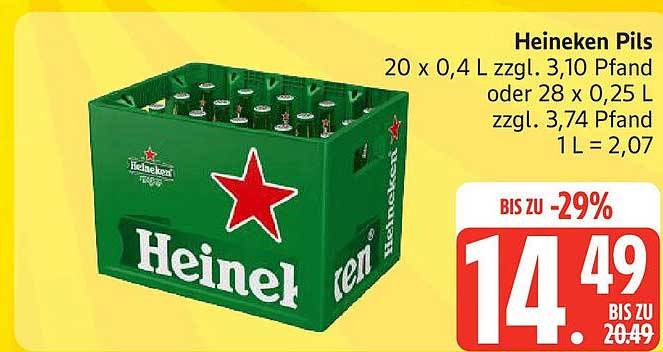 Heineken Pils – 20 x 0,4 L