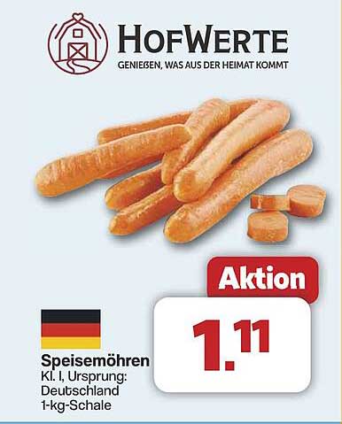 HofWerte Speisemöhren 1 kg - Aktion!