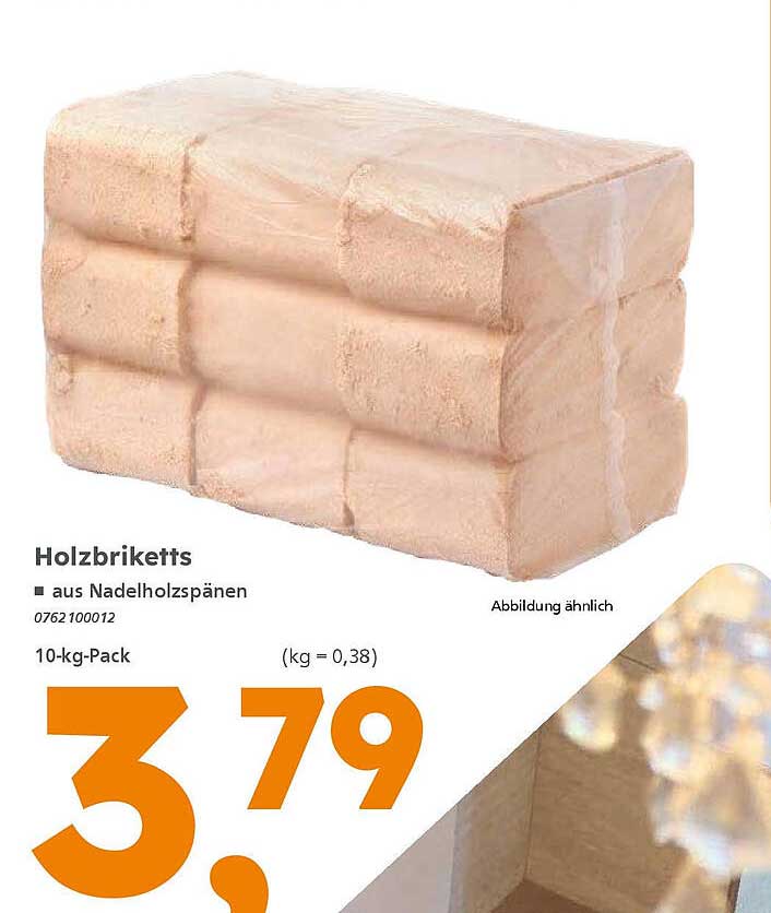 Holzbriketts aus Nadelholzspänen - 10-kg-Pack