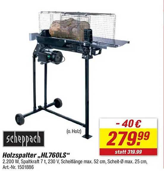 Holzspalter "HL760LS" von Scheppach