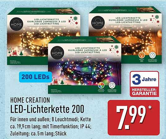 HOME CREATION LED-Lichterkette 200