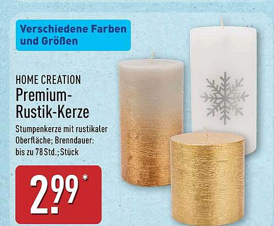 HOME CREATION Premium-Rustik-Kerze