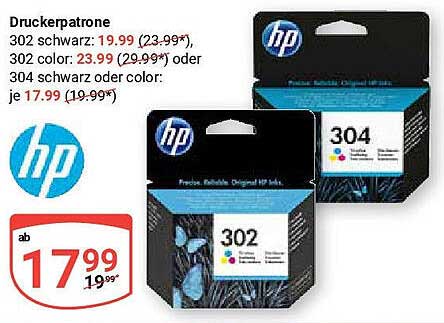 HP Druckerpatrone 302 und 304 jetzt zu einem attraktiven Preis