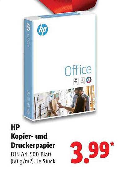 HP Kopier- und Druckerpapier DIN A4, 500 Blatt (80 g/m²)