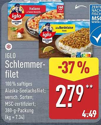 IGLO Schlemmerfilet – Alaska-Seelachsfilet in verschiedenen Sorten