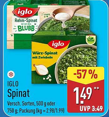 IGLO Spinat - Ein Genuss für die ganze Familie