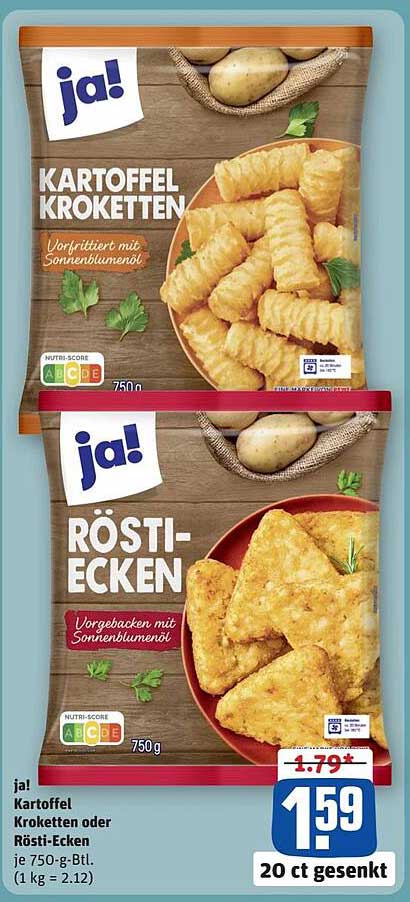 ja! Kartoffel Kroketten oder Rösti-Ecken