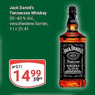 Jack Daniel’s Tennessee Whiskey 0,7 l