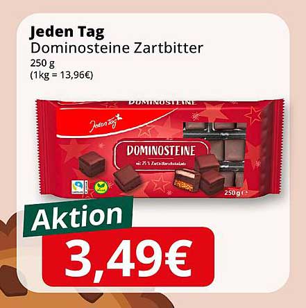Jeden Tag Dominosteine Zartbitter 250 g