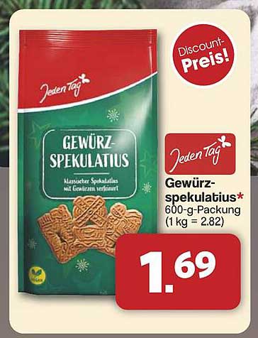 Jeden Tag Gewürzspekulatius 600-g-Packung