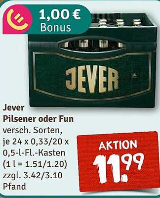 Jever Pilsener oder Fun – Kastenangebot