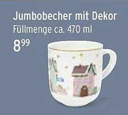 Jumbobecher mit Dekor - Füllmenge ca. 470 ml