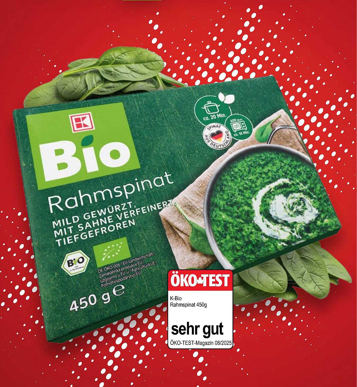 K-Bio Rahmspinat 450 g