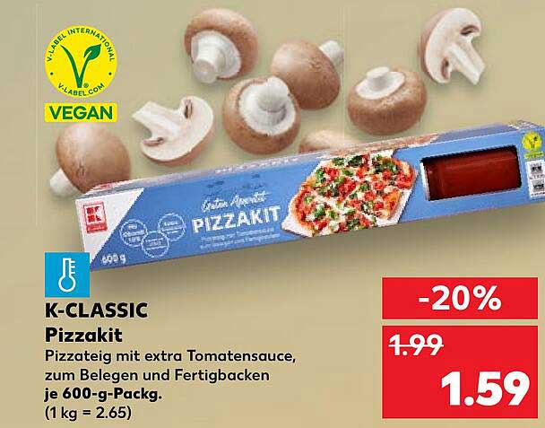 K-CLASSIC Pizzakit - Pizzateig mit extra Tomatensauce