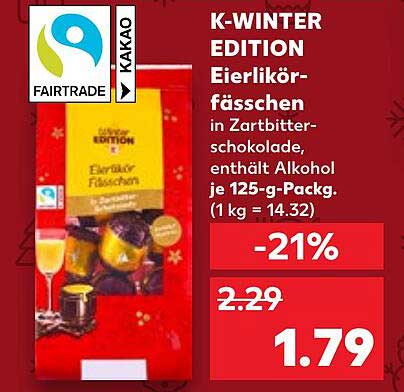 K-WINTER EDITION Eierlikör-Fässchen in Zartbitterschokolade