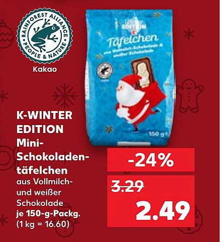 K-WINTER EDITION Mini-Schokoladentäfelchen
