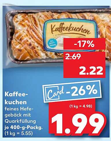 Kaffeekuchen – feines Hefgebäck mit Quarkfüllung