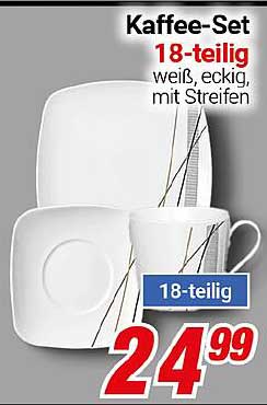 Kaffeetassen und -teller Set 18-teilig - stilvoll und modern