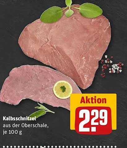 Kalbschnitzel aus der Oberschale, je 100 g
