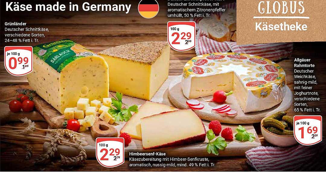 Käse made in Germany - Vielfältige Käsesorten bei Globus
