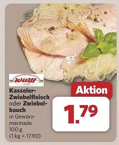 Kasseler-Zwiebel Fleisch oder Zwiebelbauch in Gewürzmarinade 100 g