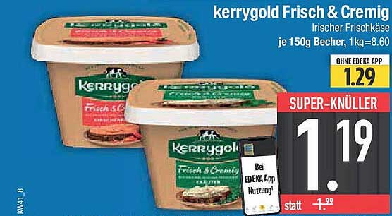kerrygold Frisch & Cremig Irischer Frischkäse je 150g Becher