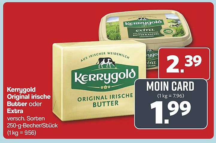 Kerrygold Original irische Butter oder Extra 250-g-Becher