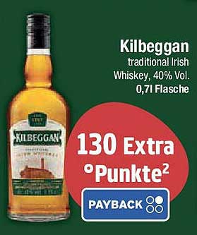 Kilbeggan traditional Irish Whiskey, 0,7l Flasche