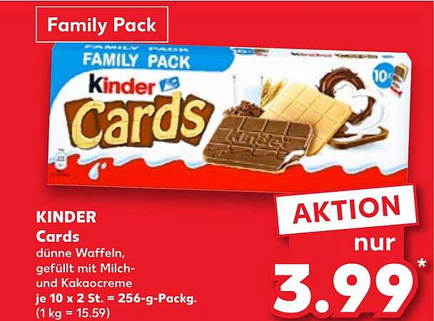KINDER Cards Family Pack - jetzt nur 3,99 €