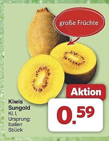 Kiwis Sungold - Große Früchte zum Aktionspreis