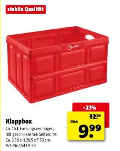 Klappbox - Stabil und vielseitig nutzbar