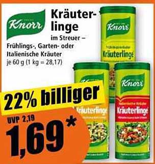 Knorr Kräuterlinge – Frühlings-, Garten- oder Italienische Kräuter im Streuer