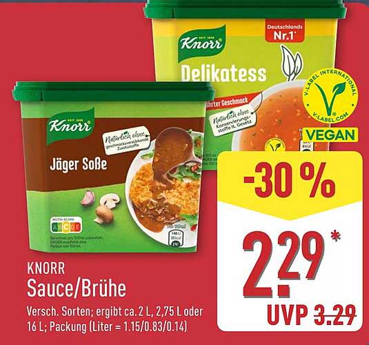 KNORR Sauce/Brühe - Variationen für jeden Geschmack