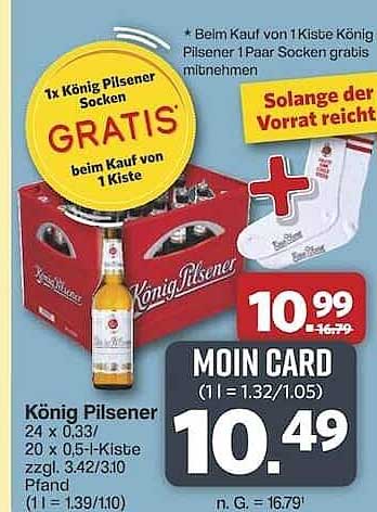 König Pilsener Kiste – 1 Kiste kaufen, Socken gratis!