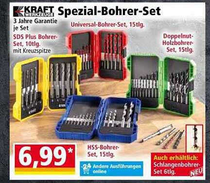 KRAFT Spezial-Bohrer-Set, 151-teilig