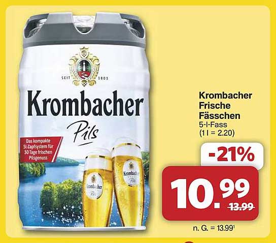 Krombacher Frische Fässchen 5-l-Fass